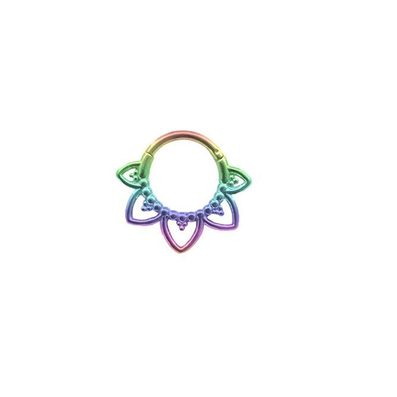 Stainless Steel Casting Flower Nose Ring