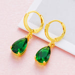 Women's 24K Gold-plated Zircon Earrings