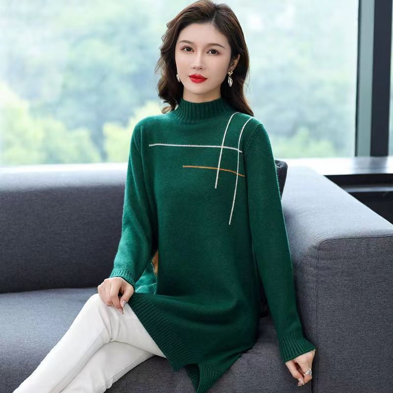 Western Style Inner Matching Coat Base Knitting Woolen Skirt