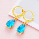 Women's 24K Gold-plated Zircon Earrings