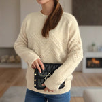 European And American Crew Neck Casual Long-sleeved Sweater