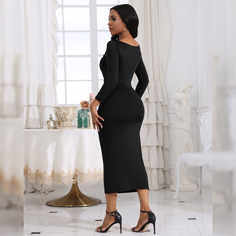 Women's Fashion Casual Package Hip Dress