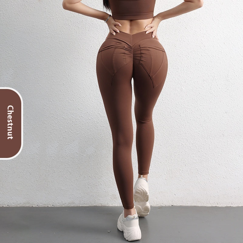 Nude Feel High Waist Hip Lift Yoga Pants Women's Sports Fitness