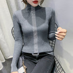 Slim Fitting Diamond Studded Versatile Top With Trendy Long Sleeves