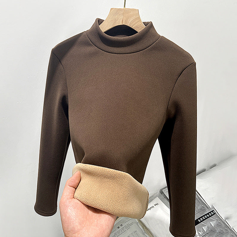 Fleece-lined Warm Autumn And Winter Women's Long Sleeve