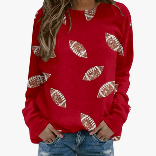 Amazon Independent Station Fashion Rugby Round Neck Sweater Top
