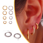 All-match Ear Clip Ear Hoop Jewelry Niche Stainless Steel Plated 18K Ear Accessories For Her