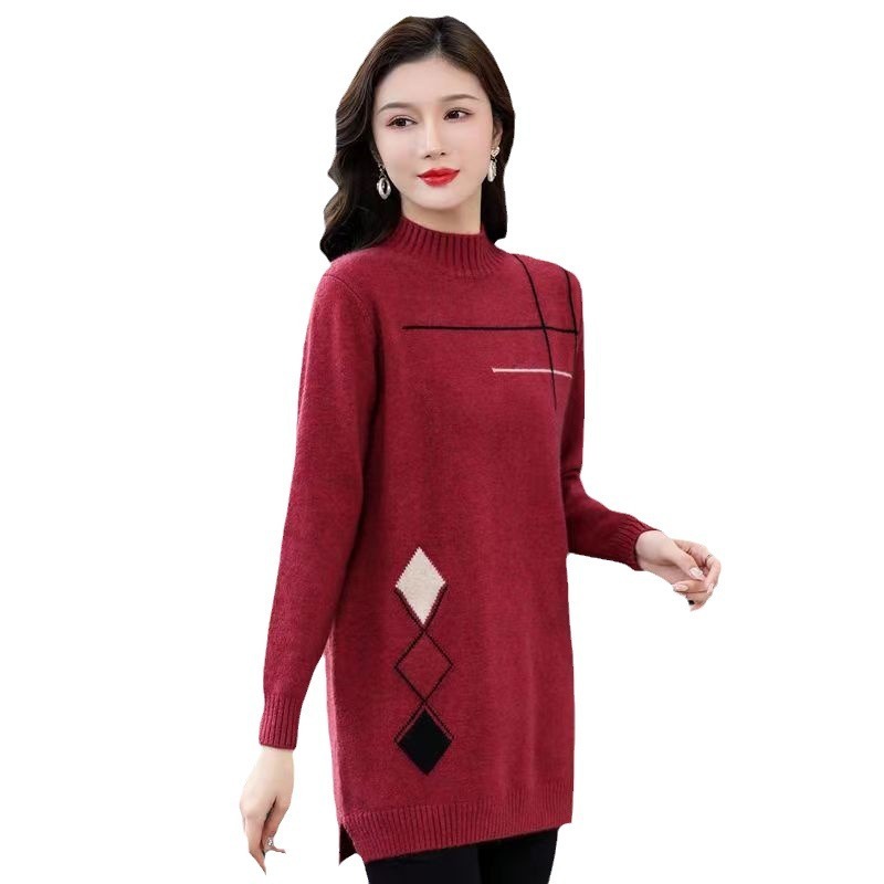 Western Style Inner Matching Coat Base Knitting Woolen Skirt