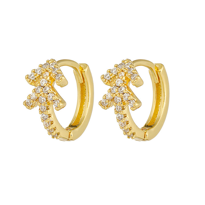 Fashion Copper Plating 18K Gold Earrings Ins Geometric