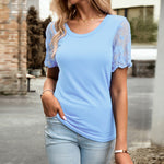 Women's Ruffled Short Sleeves T-shirt