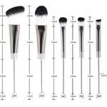 Beaded Makeup Brush With Metal Handle Suit Makeup Tools