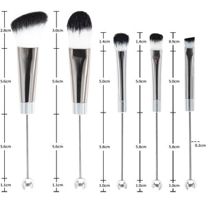 Beaded Makeup Brush With Metal Handle Suit Makeup Tools