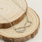 Stainless Steel Mother Necklace 8 Words Retro Fashion