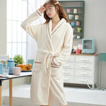 Long Thickened Fleece-lined Warm Nightgown For Women