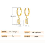 Women's Fashion Octagonal Groove Earrings