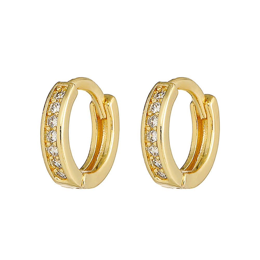 Fashion Copper Plating 18K Gold Earrings Ins Geometric