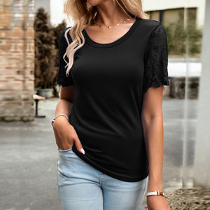 Women's Ruffled Short Sleeves T-shirt