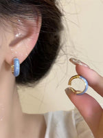 Enamel Minority Simple Ring Ear Clip Female Mosquito Coil Without Piercing