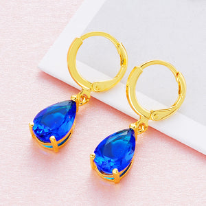 Women's 24K Gold-plated Zircon Earrings