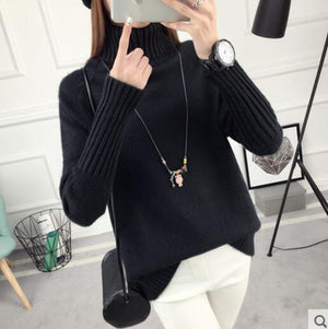 Korean Style Long Sleeve All-matching Thickened Jumper Women