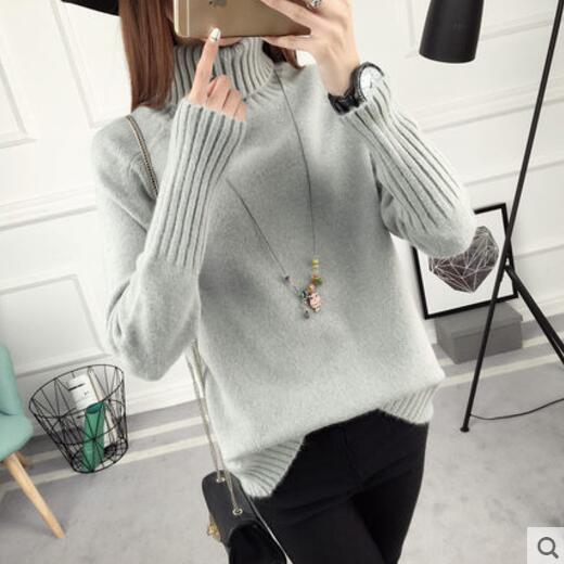 Korean Style Long Sleeve All-matching Thickened Jumper Women