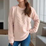 European And American Crew Neck Casual Long-sleeved Sweater