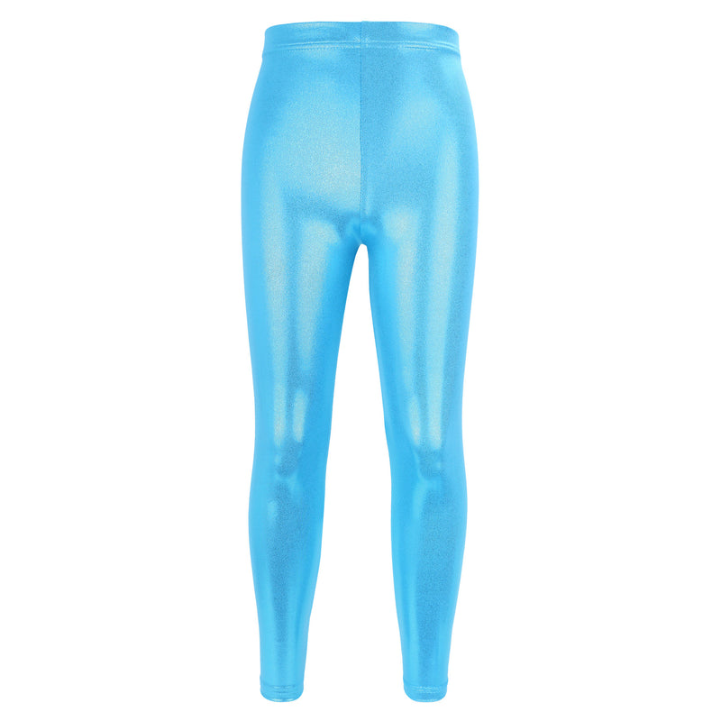 Bright Bronzing Children Dance High Elastic Breathability Yoga Pants